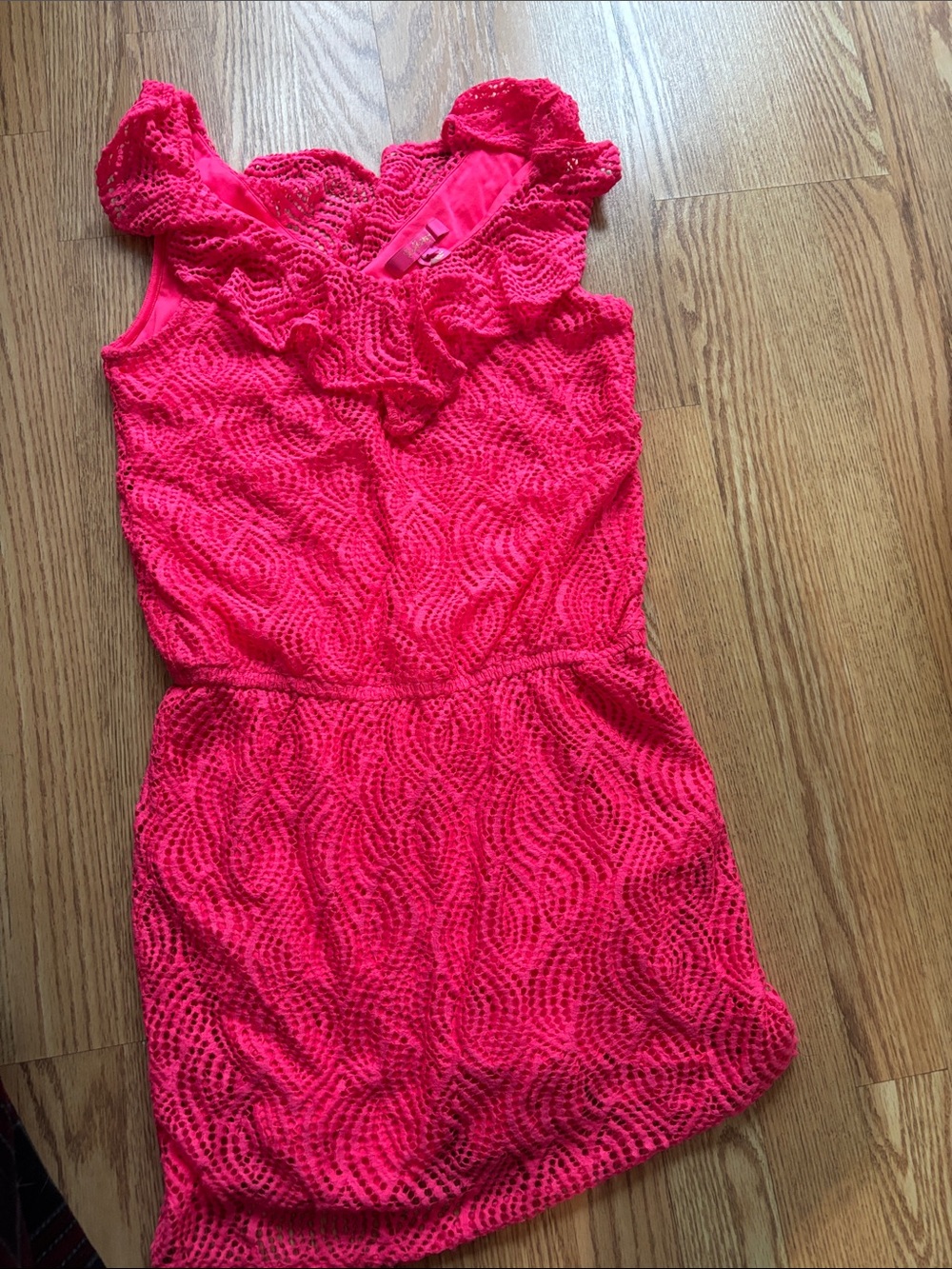 Lilly Pulitzer Hot Pink Crochet Romper